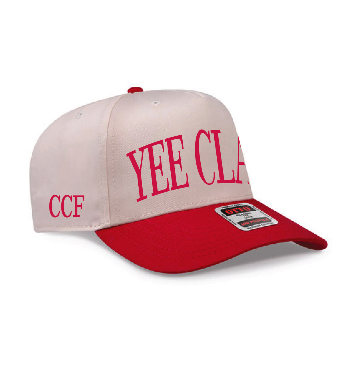 Yee Claw CCF 3D Puff Embroidered Trucker Hat - Red